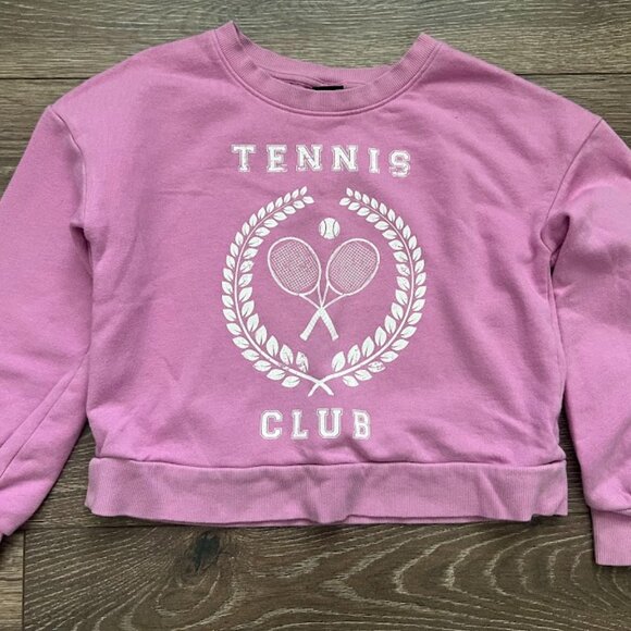 Art Class Pink Tennis Long Sleeve Sweatshirt Sweats Short Set Size Medium 7/8 - Picture 4 of 16